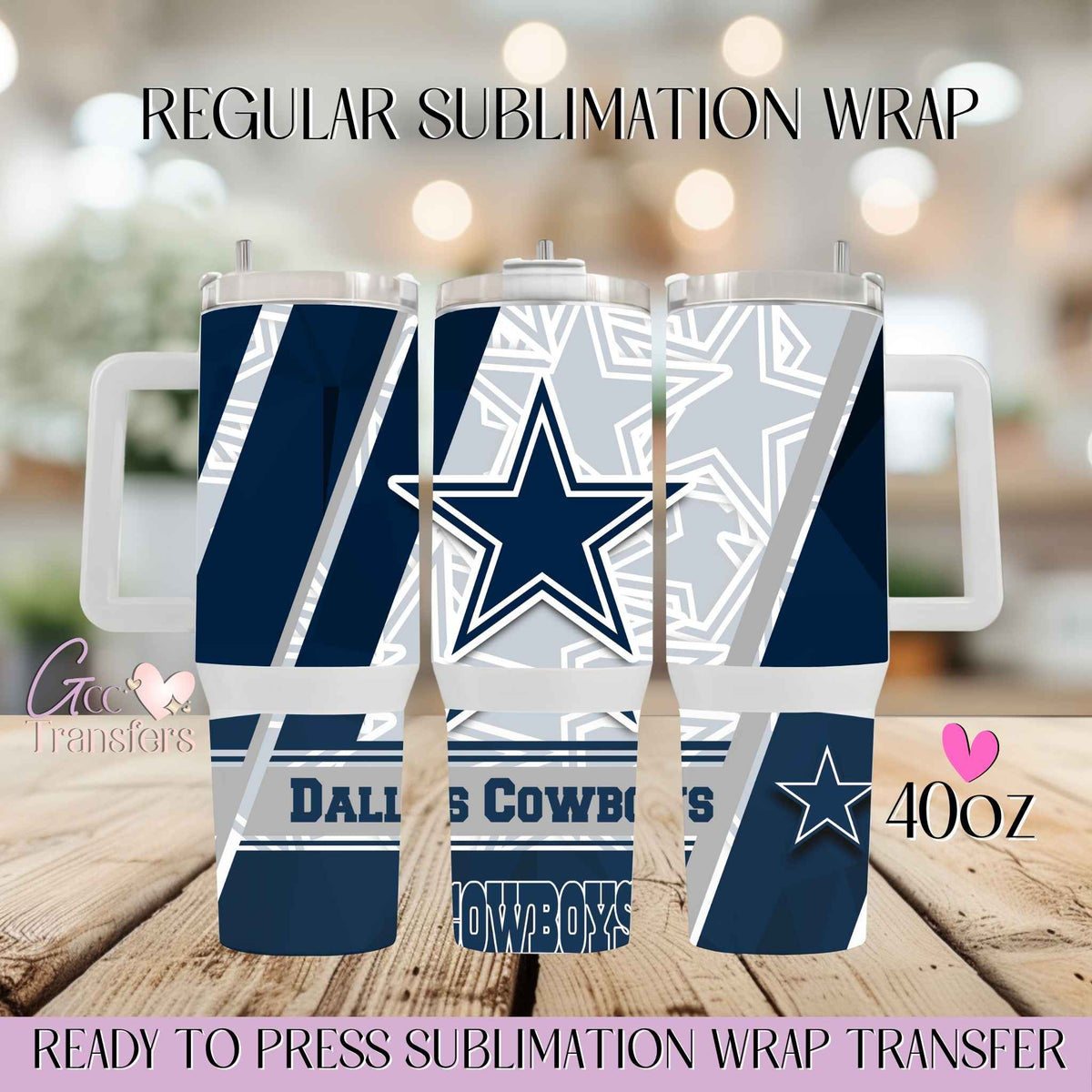 Cowboys Football Team - 40oz Regular Sublimation Wrap