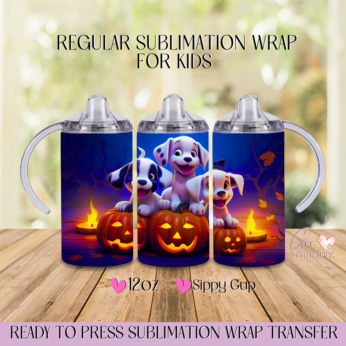 Dalmatian Babies Pumpkin Halloween - 12oz Regular Sublimation Wrap