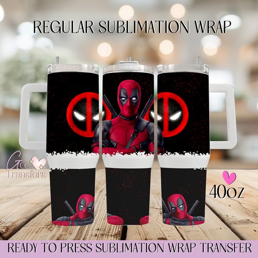 Red Suit Rebel - 40oz Regular Sublimation Wrap