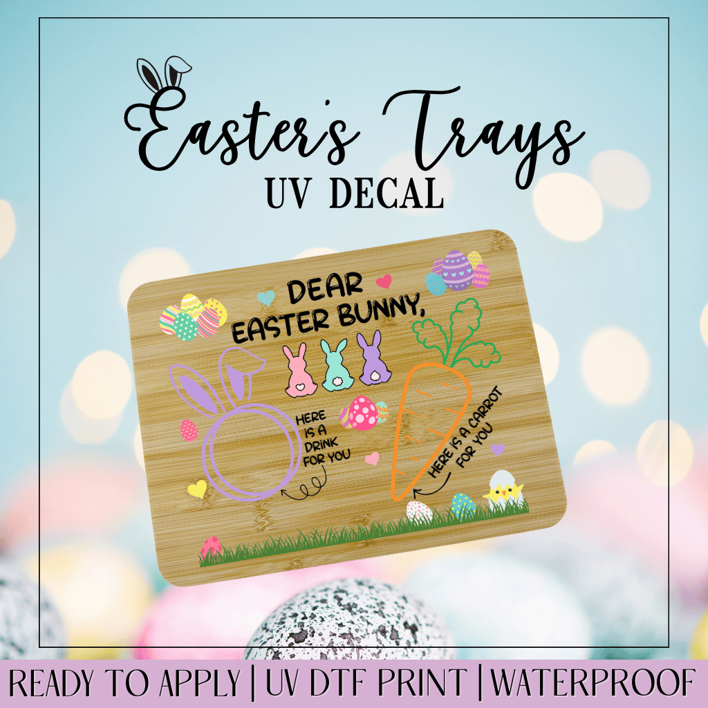 Dear Easter Bunny Grass - Easter Tray UVDTF Decal