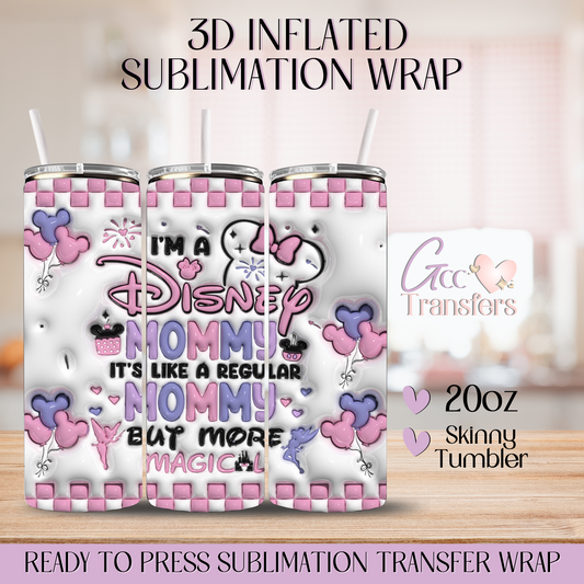 Wonderland Mommy but More Magical  - 20oz 3D Inflated Sublimation Wrap