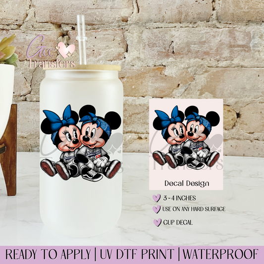 Mice Couple Fan LA Baseball - Decal UVDTF