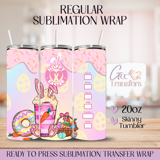 Easter Bunny Coffee - 20oz Regular Sublimation Wrap