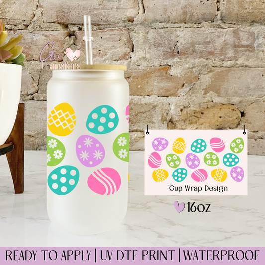 Easter Eggs - 16oz UV DTF WRAP