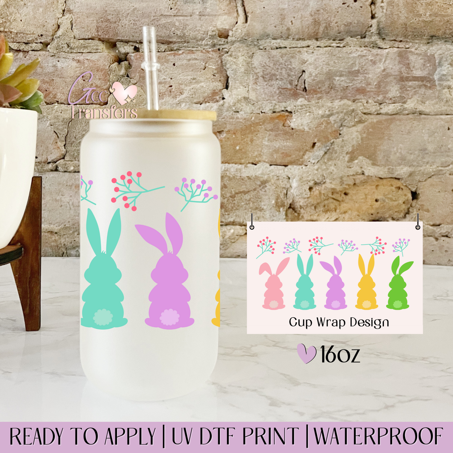 Easter Pees - 16oz UV DTF WRAP