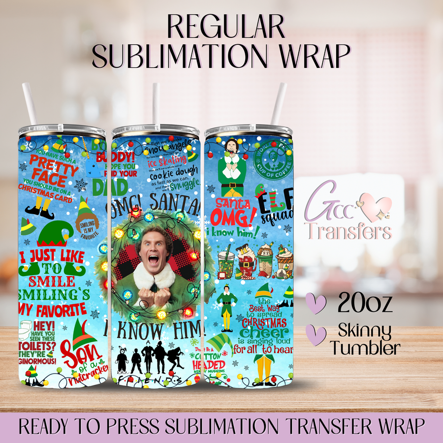 Elf Movie Comedy Christmas - 20oz Regular Sublimation Wrap