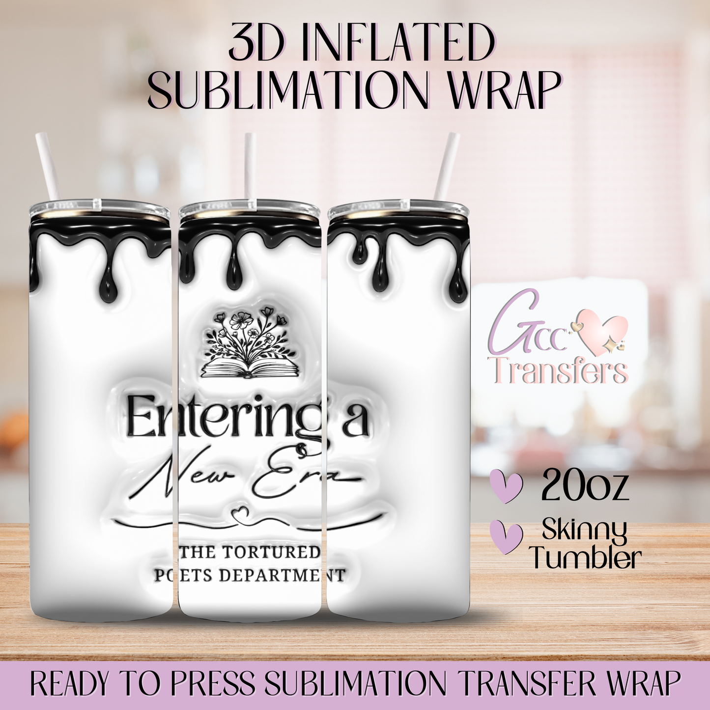 Entering a New Era TTPD Taylor - 20oz 3D Inflated Sublimation Wrap