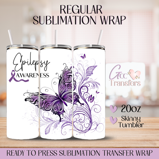 Epilepsy Awareness - 20oz Regular Sublimation Wrap