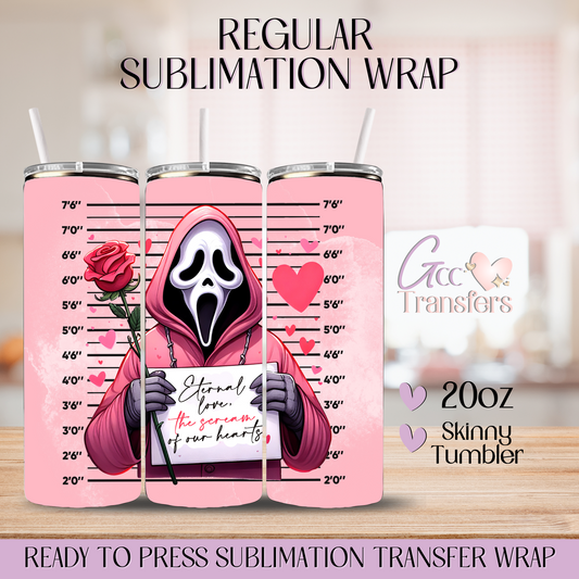 Eternal Love Scream Horror Valentine - 20oz Regular Sublimation Wrap