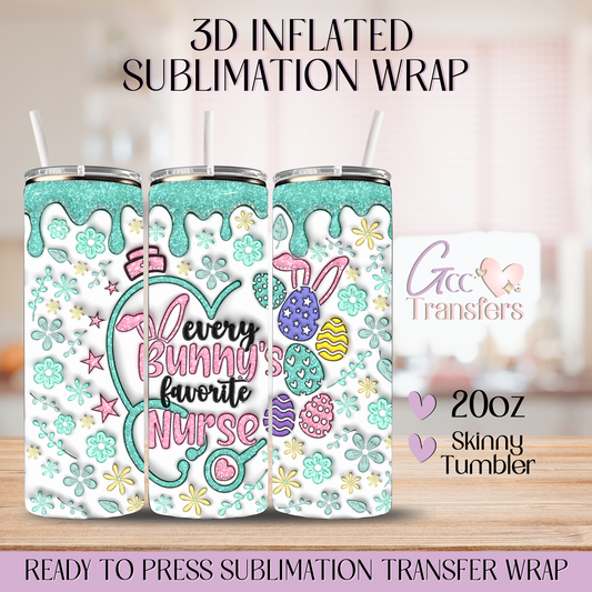 Every Bunny's Fav Nurse - 20oz 3D Inflated Sublimation Wrap