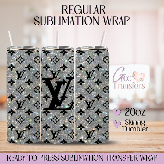 Fancy Glitter Design - 20oz Regular Sublimation Wrap
