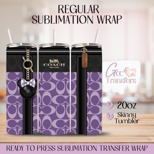 Fashion Purple Purse - 20oz Regular Sublimation Wrap