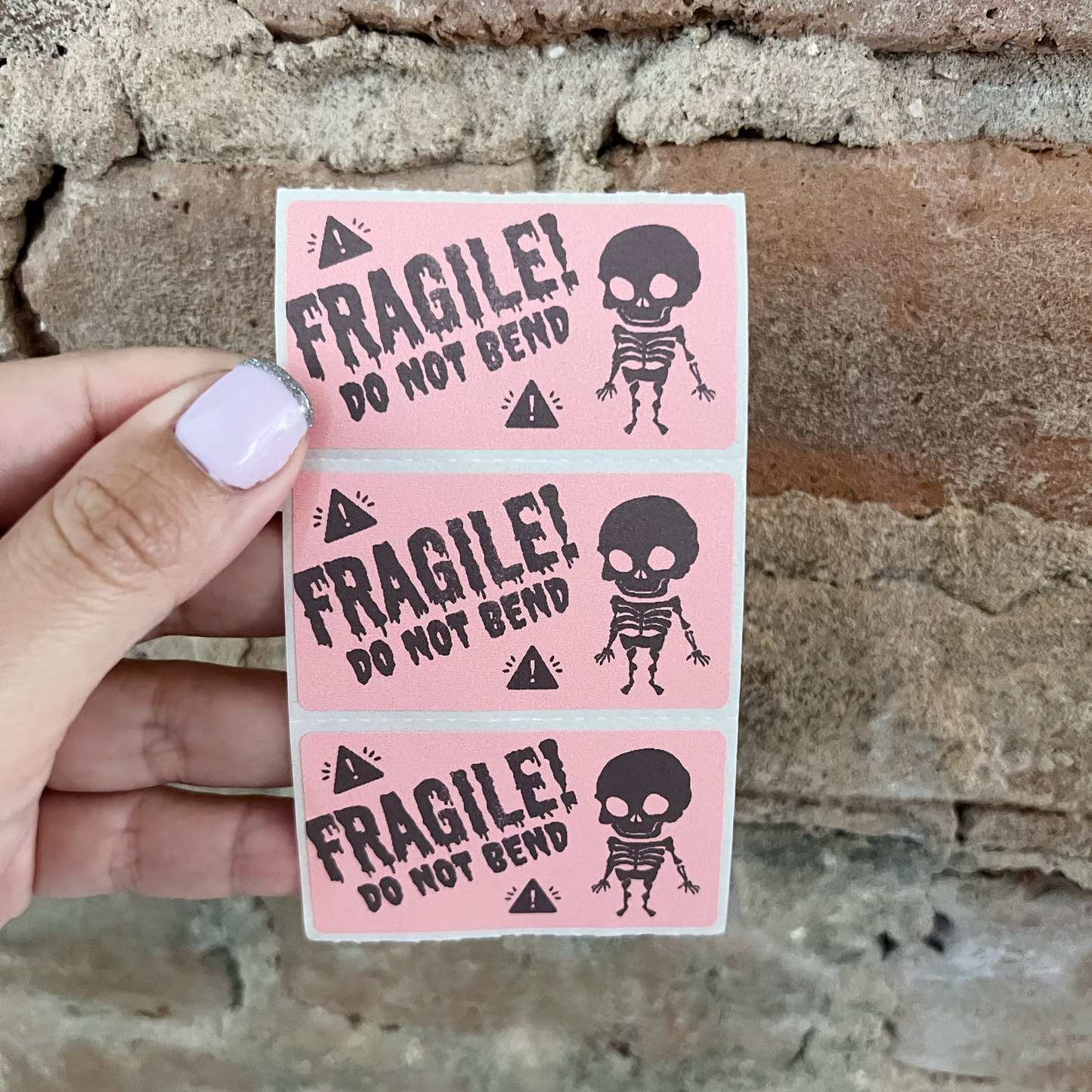 Fragile! Do not Bend - 100 Thermal Labels Stickers