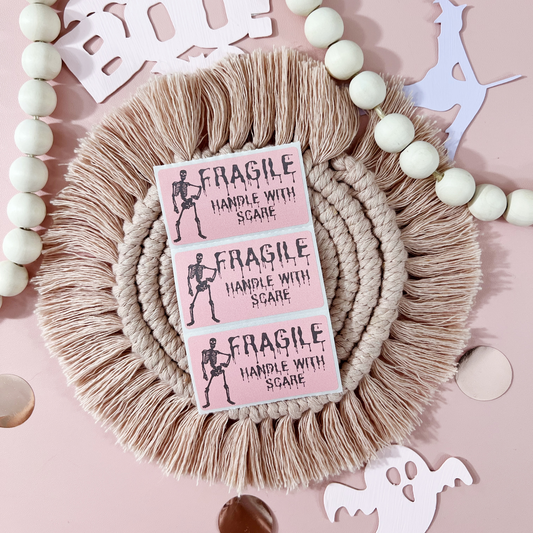 Fragile Handle with Scare - 100 Thermal Labels Stickers