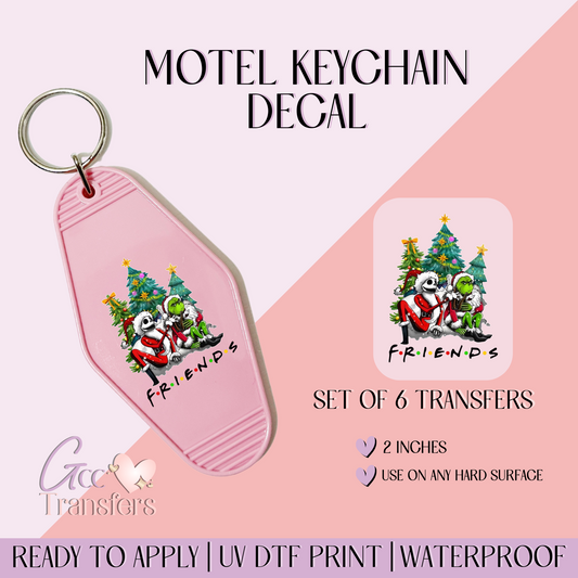 Friends Jack & Grinch - Set of 6 (Motel Keychain UV DTF)