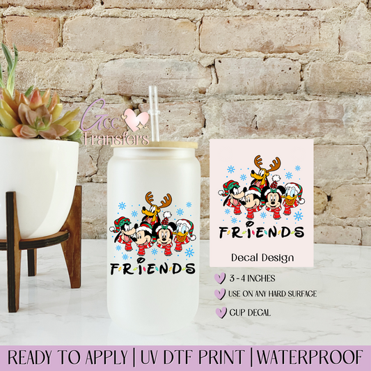 Friend Mice Christmas Celebration - Decal UVDTF