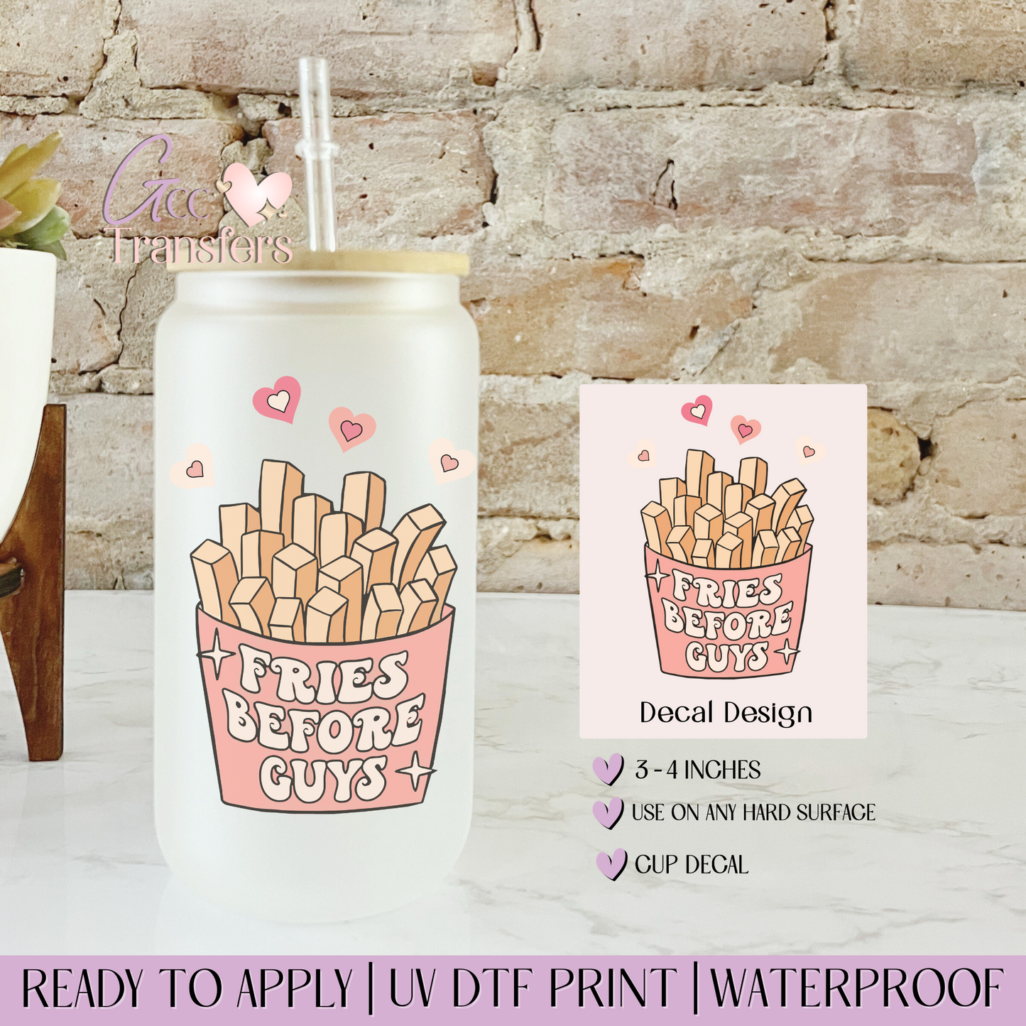 Fries Before Guys - Decal UVDTF