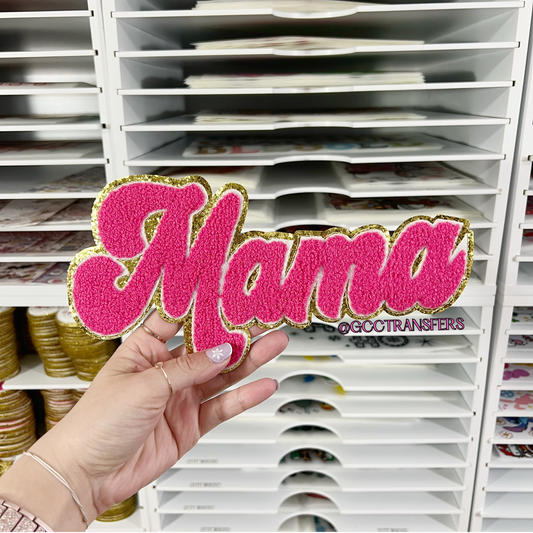 Fuchsia Mama Chenille Patch