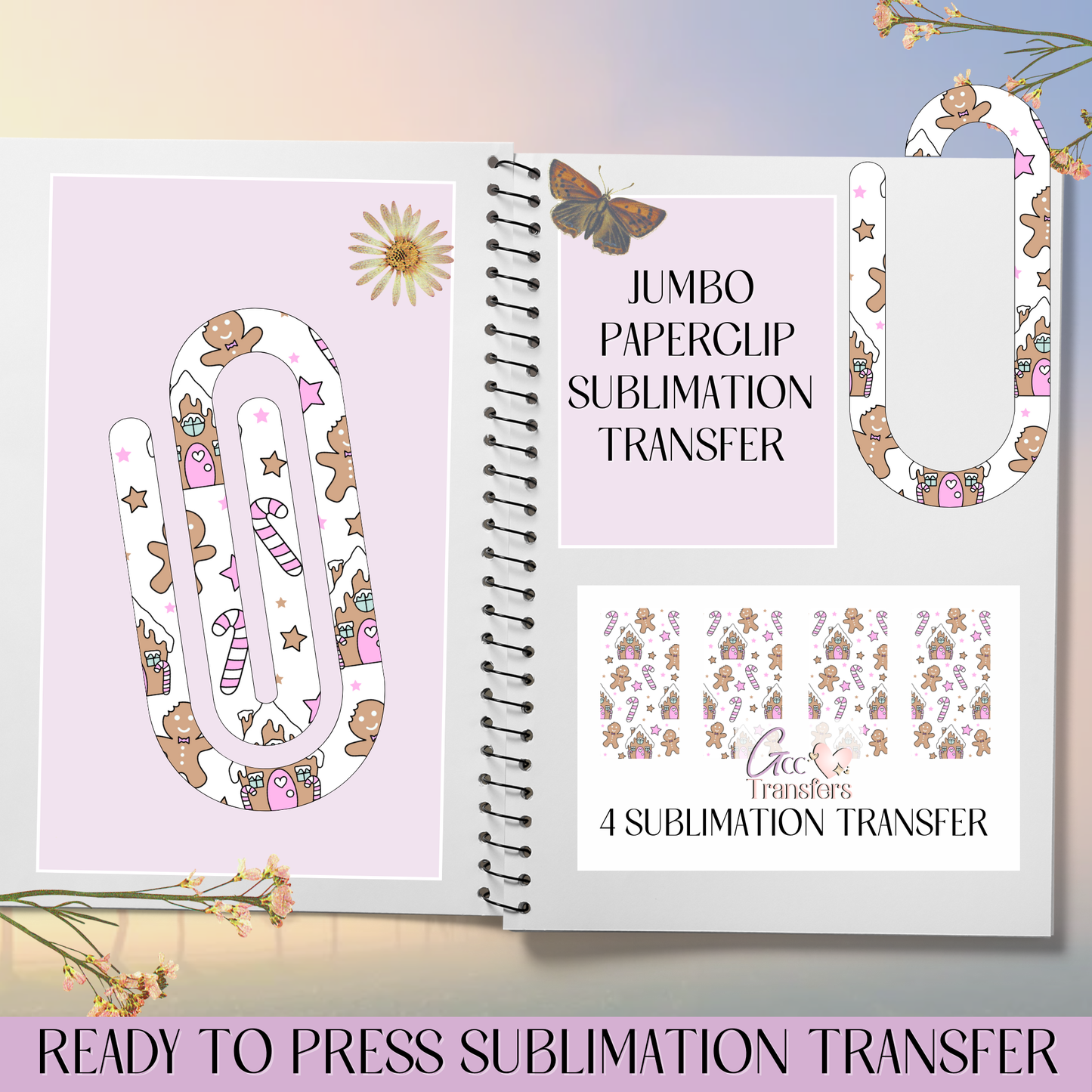 Gingerbread Cookies - Jumbo Paperclip Sublimation Transfer