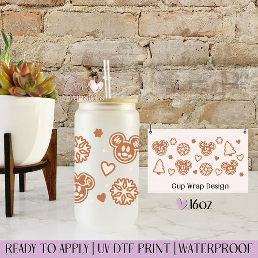 Gingerbread Magic Ears - 16oz UV DTF WRAP