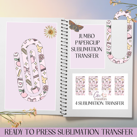 Teacher Girly Stuff - Jumbo Paperclip Sublimation Transfer