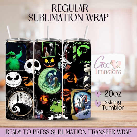 Green Moon Spooky Soulmates - 20oz Regular Sublimation Wrap