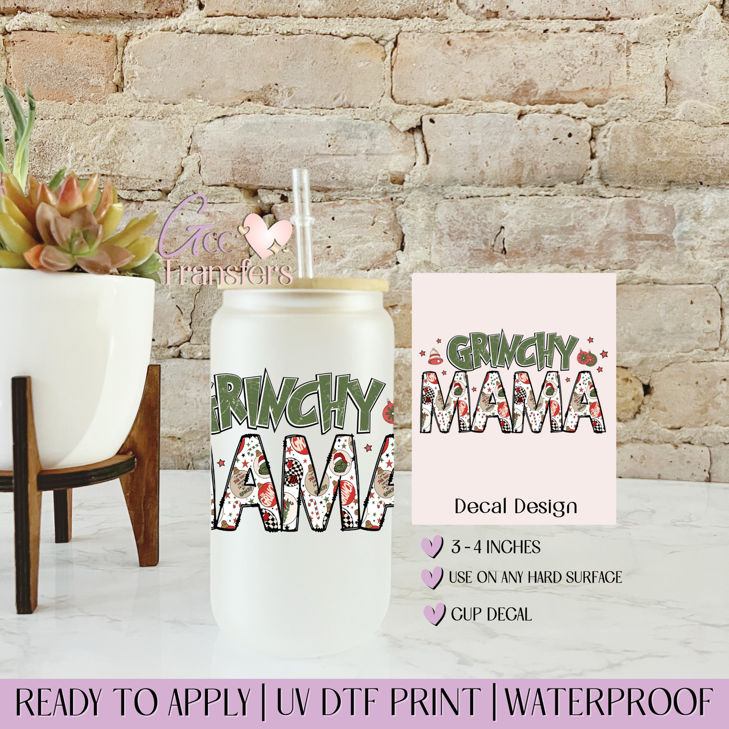 Grinchy Mama - Decal UVDTF