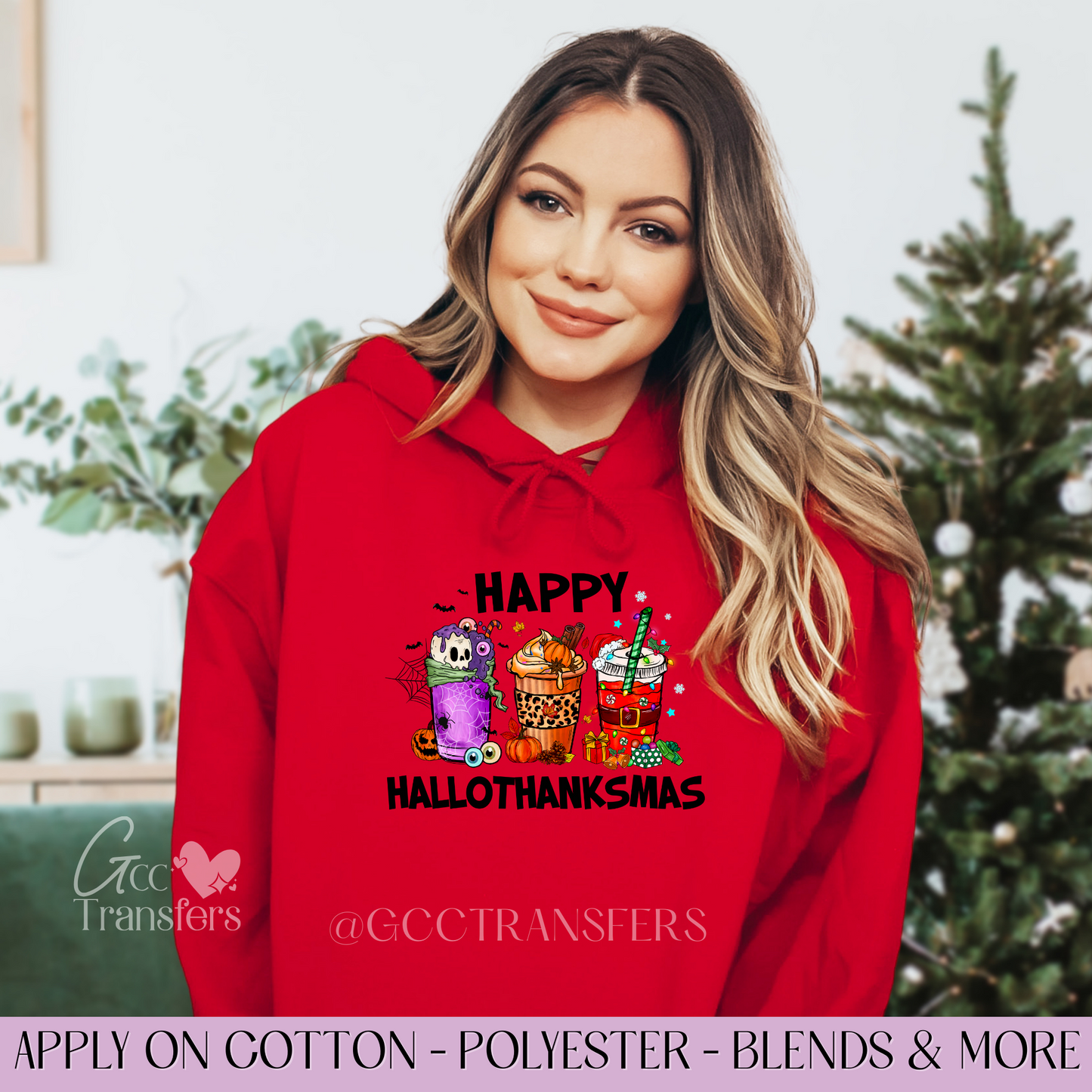 Happy Hallothanksmas - Full Color DTF Transfer