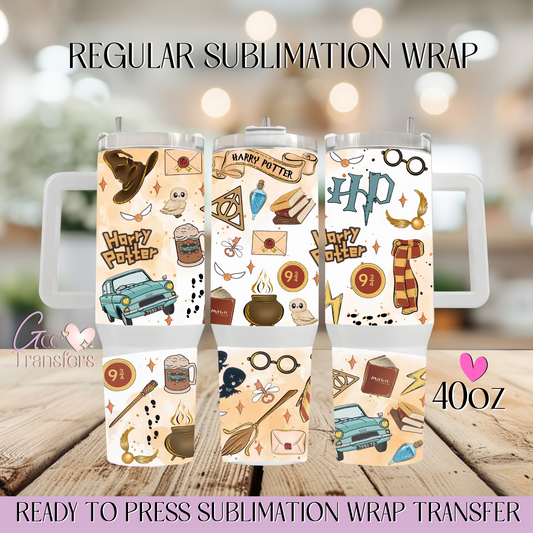 Wizard Magic School Elements - 40oz Regular Sublimation Wrap