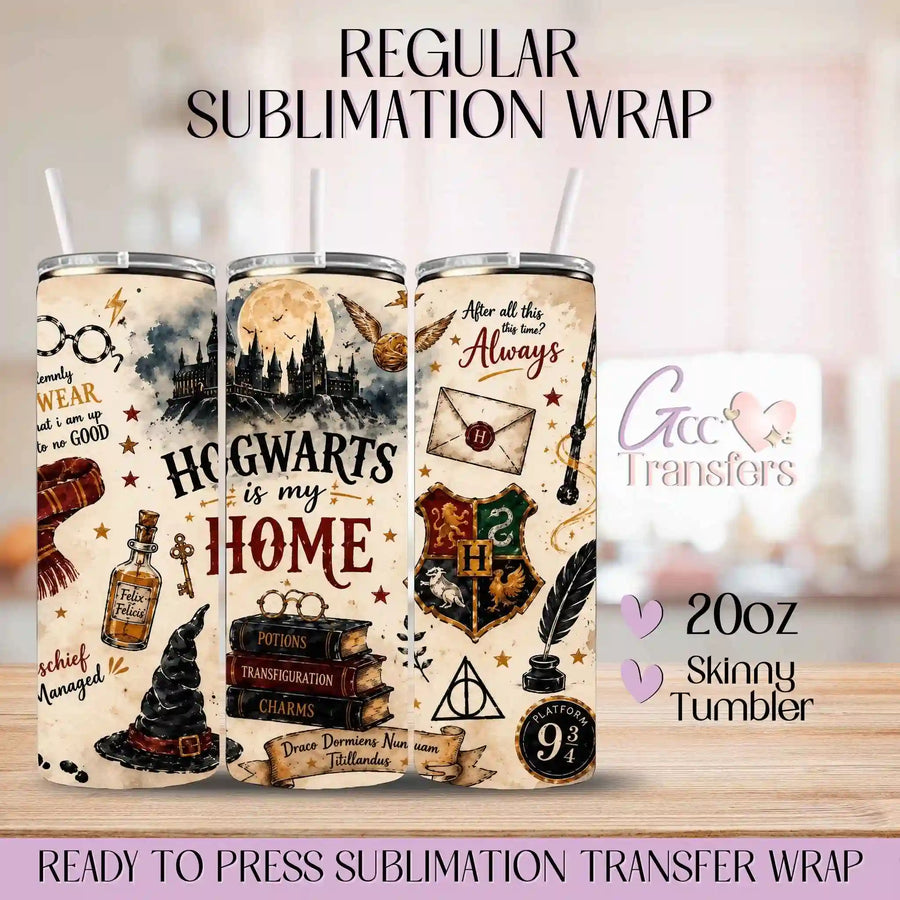 Hogwarts is my Home Wizard School - 20oz Regular Sublimation Wrap