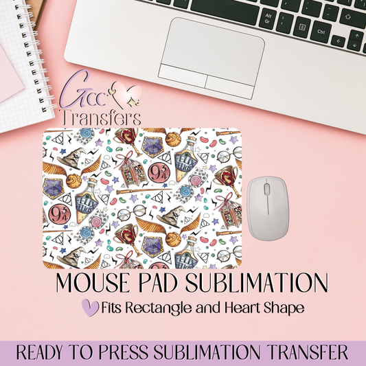 Enchanted Wizard School  - Mouse Pad Sublimation Transfer