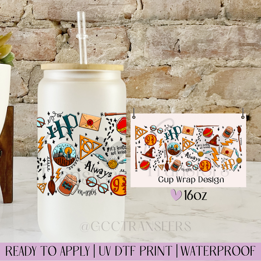 Enchanted School Elements  - 16oz UV DTF WRAP