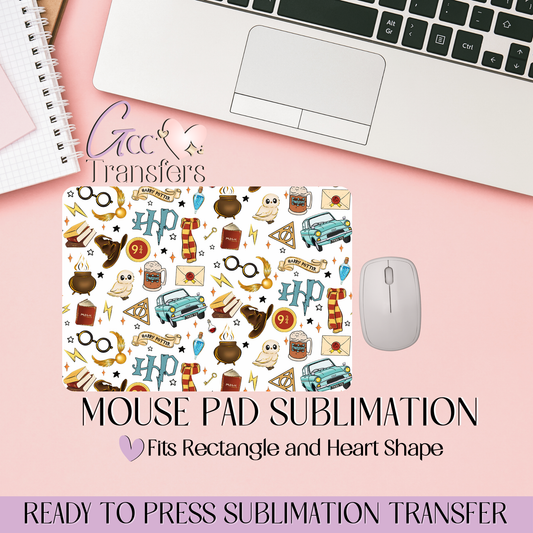 Wizard School Elements   - Mouse Pad Sublimation Transfer