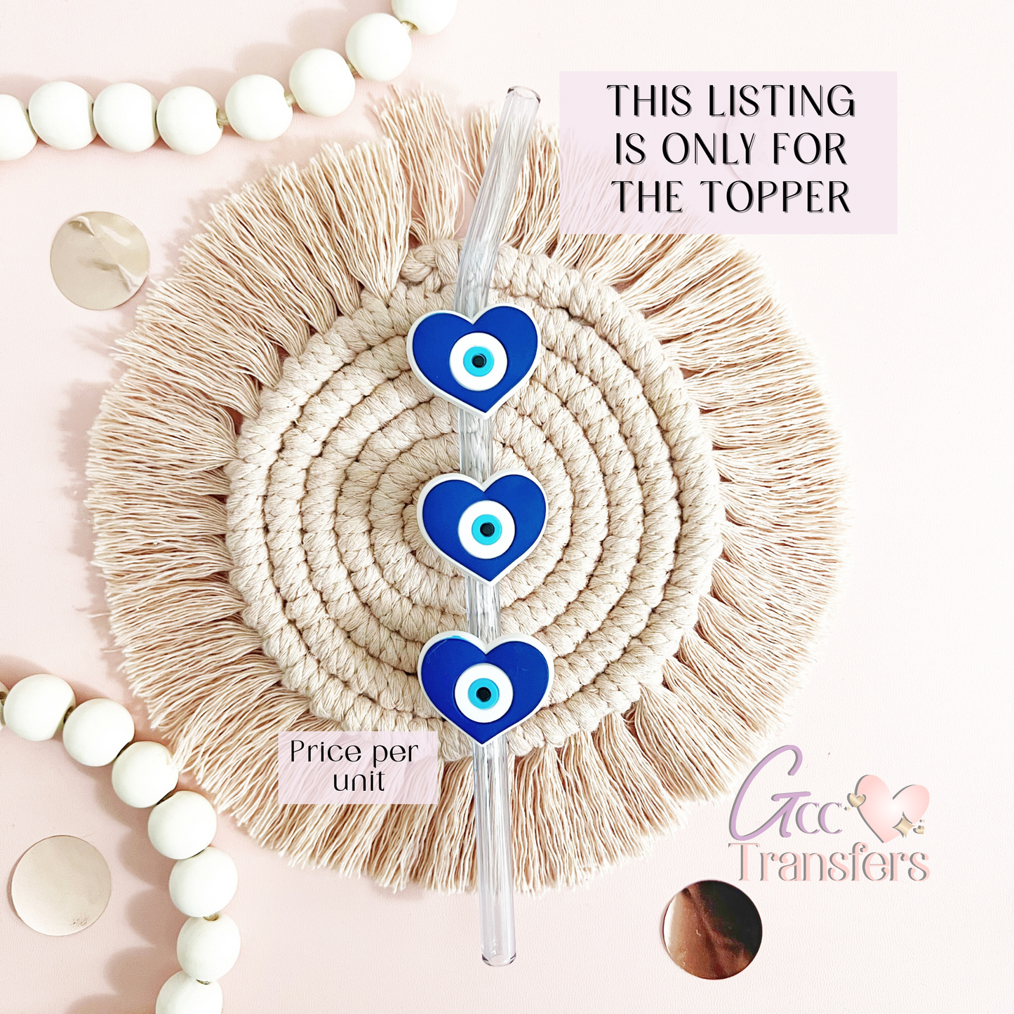 Heart Eye Evil (RTS) Straw Topper