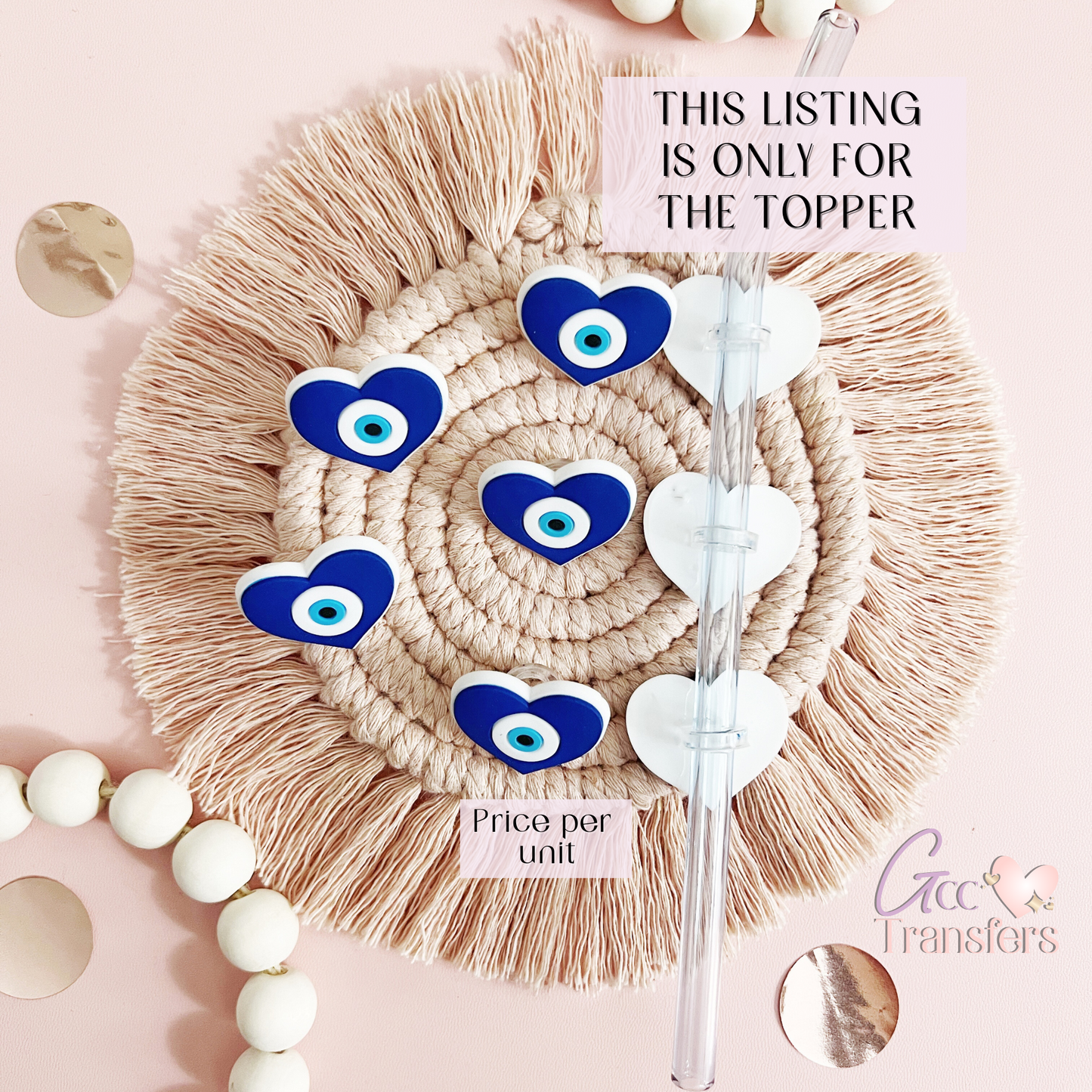 Heart Eye Evil (RTS) Straw Topper