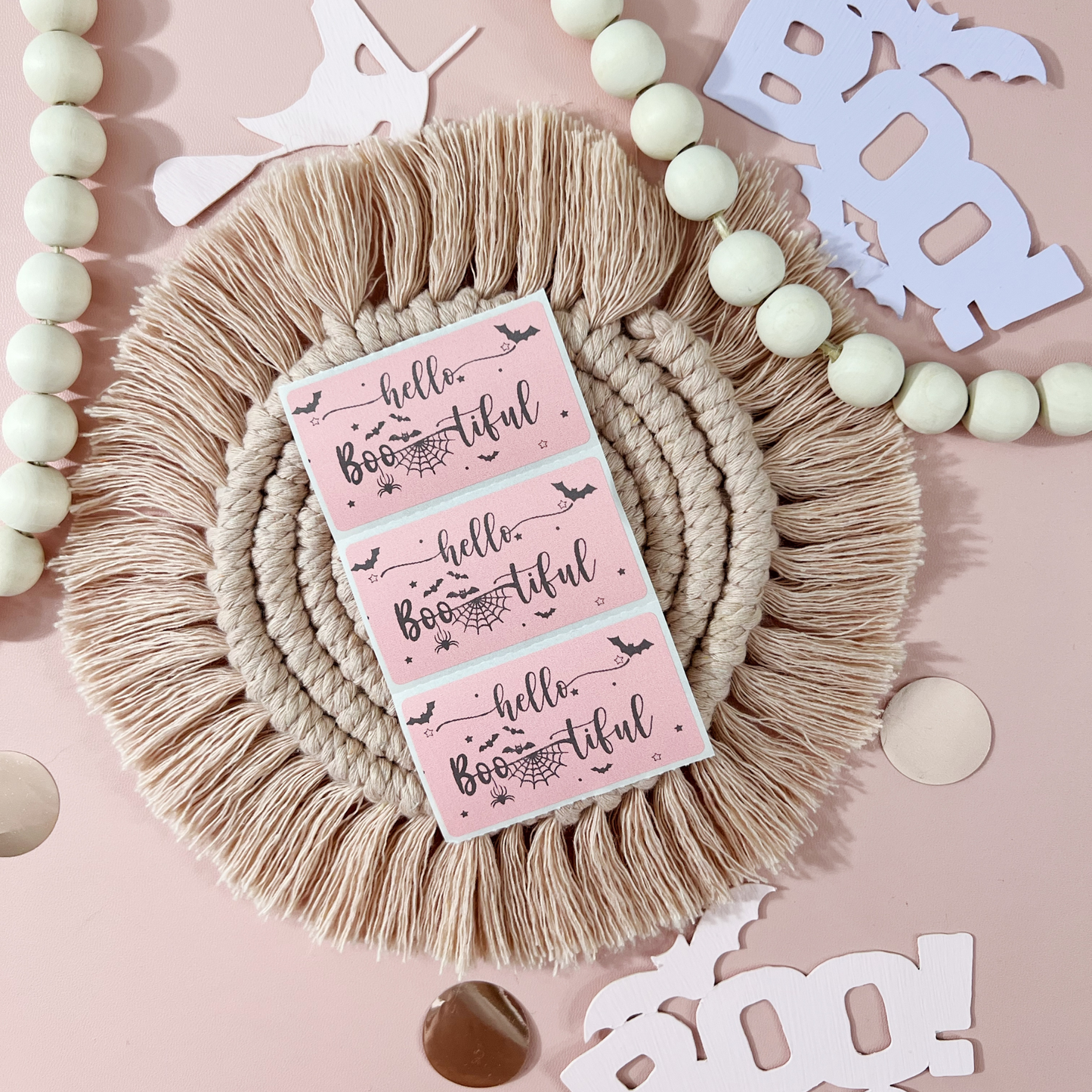 Hello Boo-tiful - 100 Thermal Labels Stickers