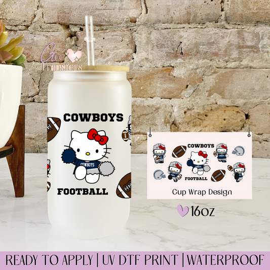 Texas Football Team Kawaii - 16oz UV DTF WRAP