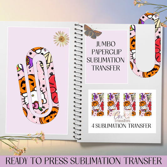 Halloween Kitty Friends - Jumbo Paperclip Sublimation Transfer