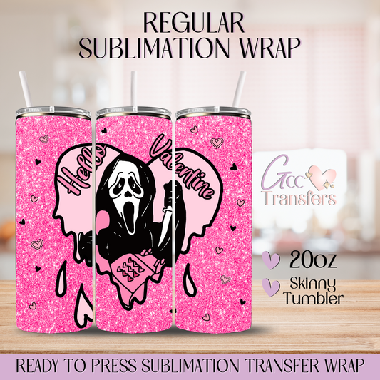 Hello Valentine Scary - 20oz Regular Sublimation Wrap