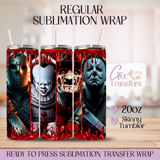 Horror Character Killer Movie - 20oz Regular Sublimation Wrap