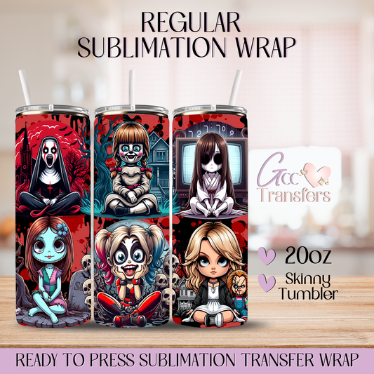 Horror Movie Bad Girls - 20oz Regular Sublimation Wrap