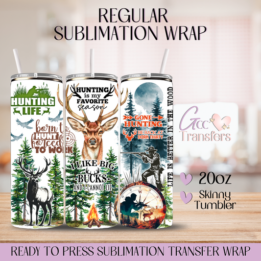 Hunting Life Deer - 20oz Regular Sublimation Wrap