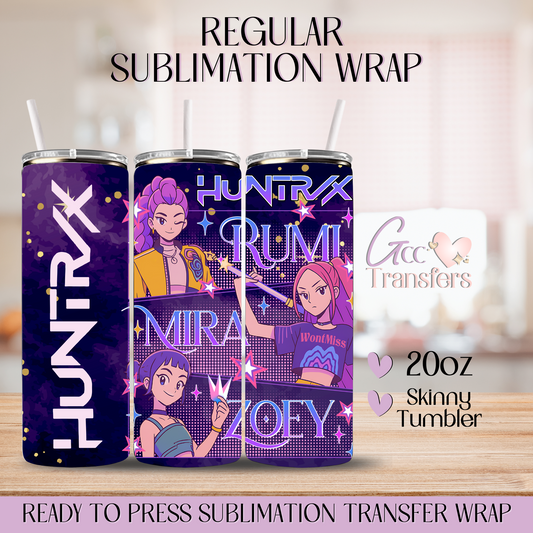 K-pop Idol Girls Names - 20oz Regular Sublimation Wrap