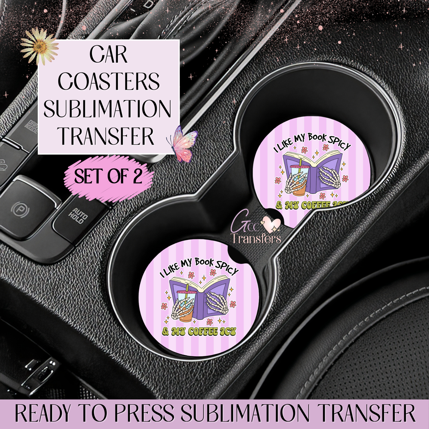 I like my Book Spicy - Car Coaster Set of 2 Sublimation Transfers