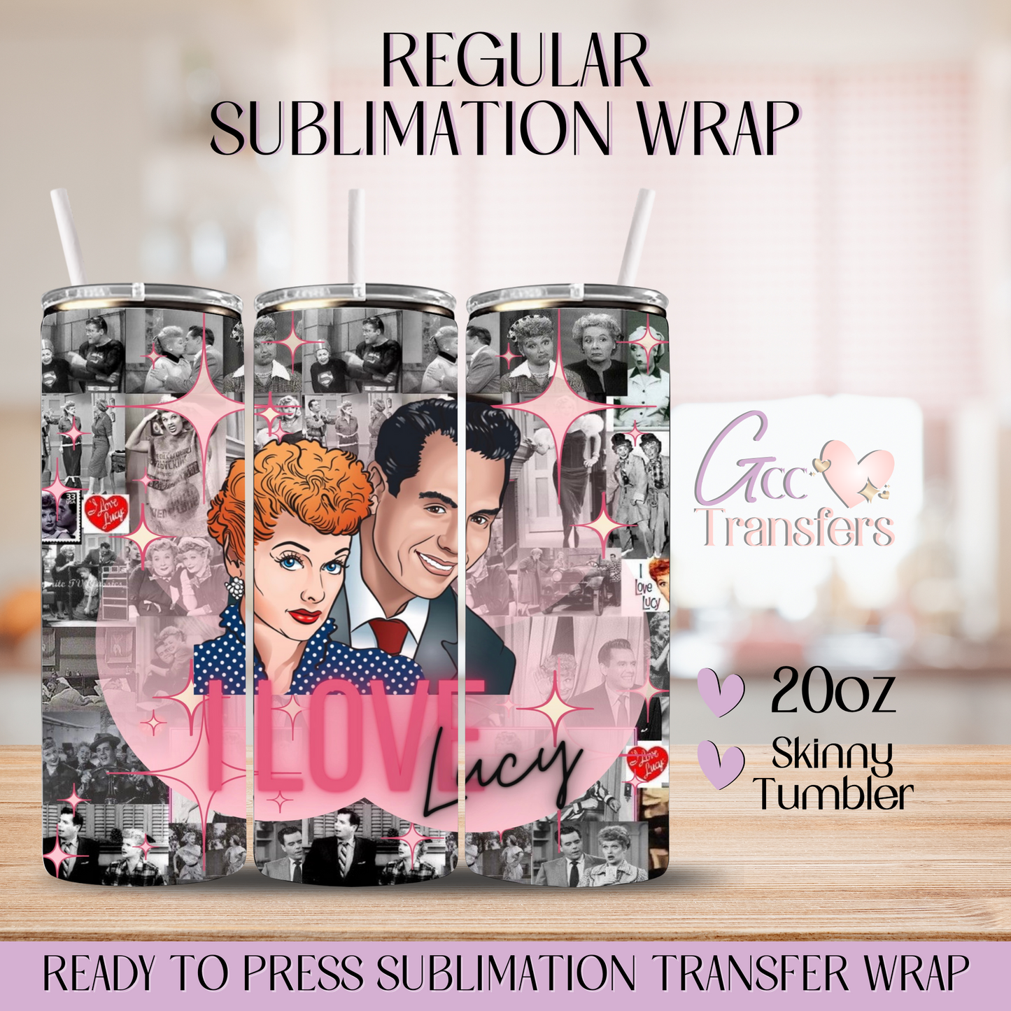 I Love Lucy TV Show 50's - 20oz Regular Sublimation Wrap