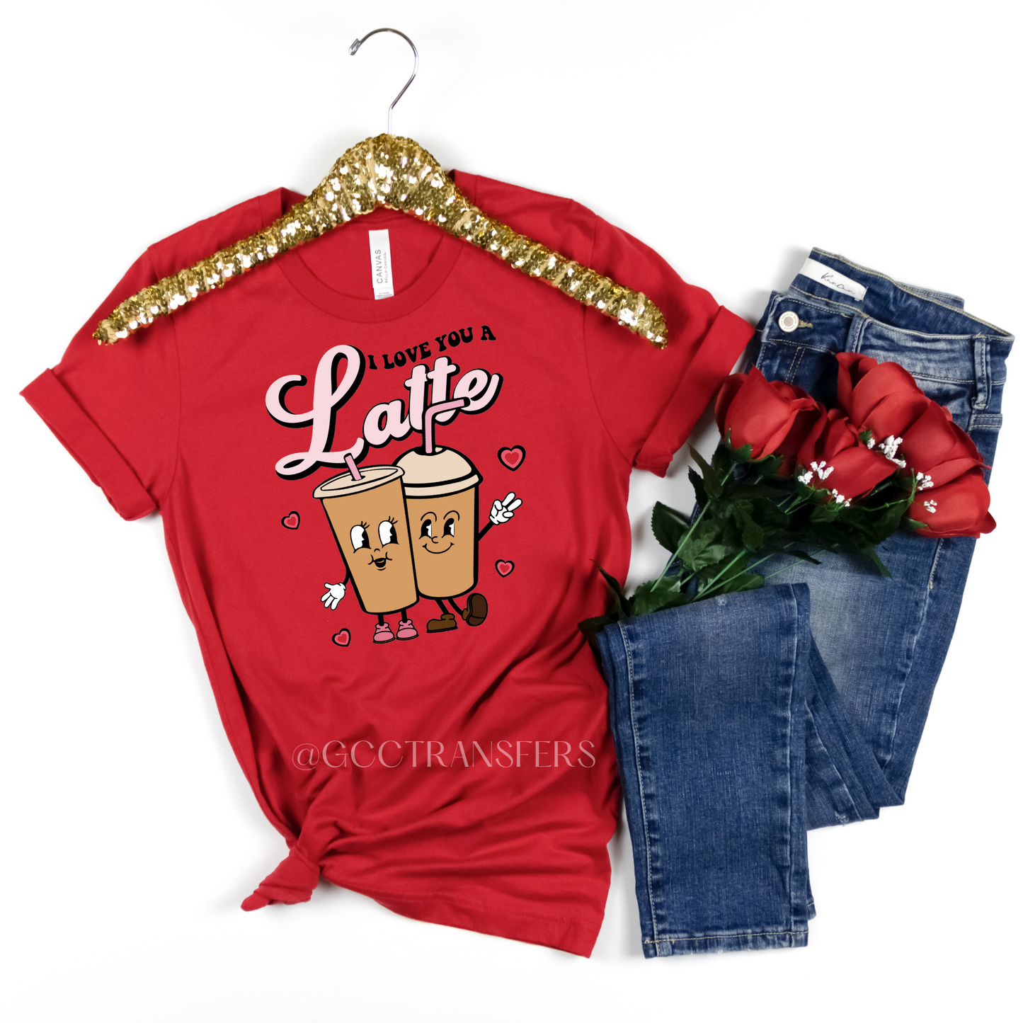 I Love You a Latte - Full Color DTF Transfer