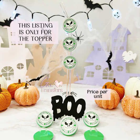 I'm a Nightmare Before Coffee Green ( (RTS) Straw Topper