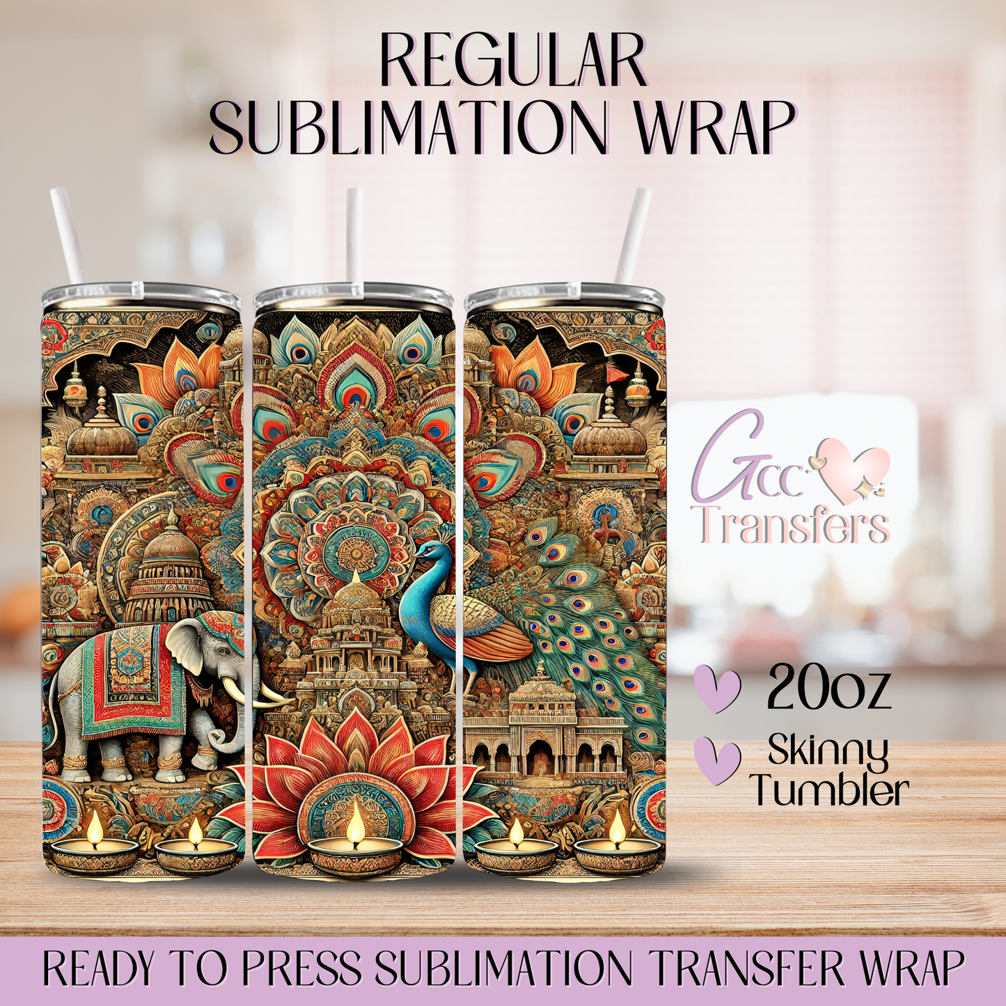 India Culture - 20oz Regular Sublimation Wrap