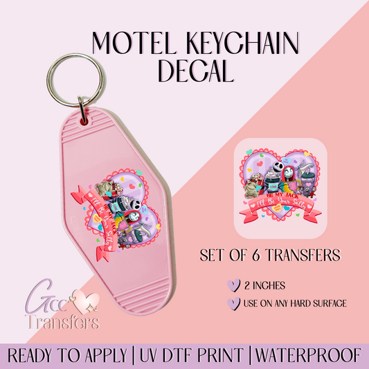 Love in the Shadows Red - Set of 6 (Motel Keychain UV DTF)