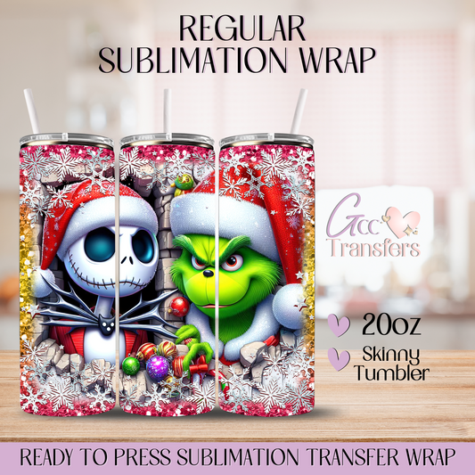 Jack Grinch Christmas Frame - 20oz Regular Sublimation Wrap